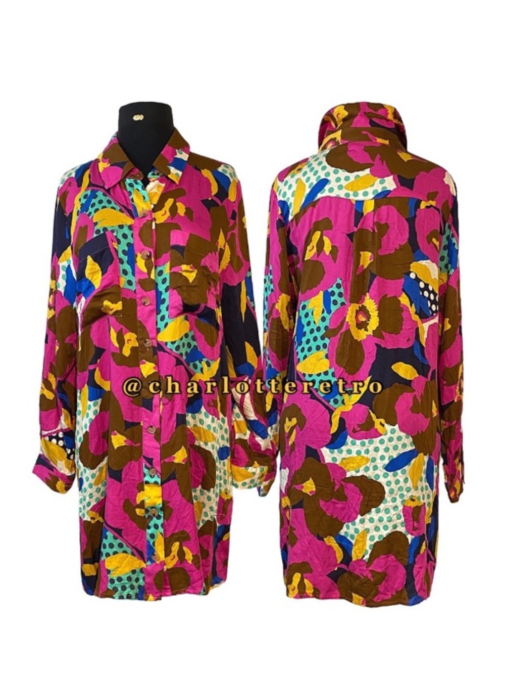 Karlie • Patch Dot Shirt Dress